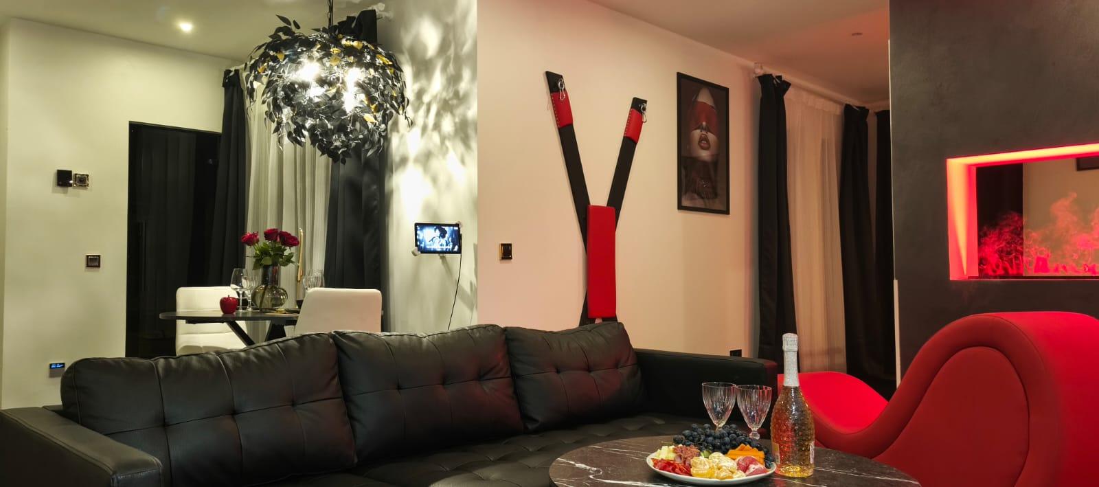 Red Room puhkemaja elutuba